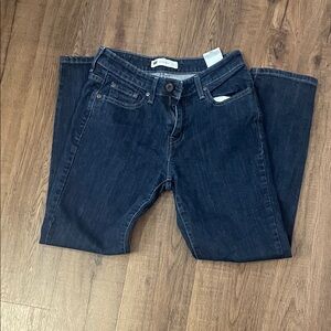 Levi's Women's Dark Indigo Straight Leg Jeans